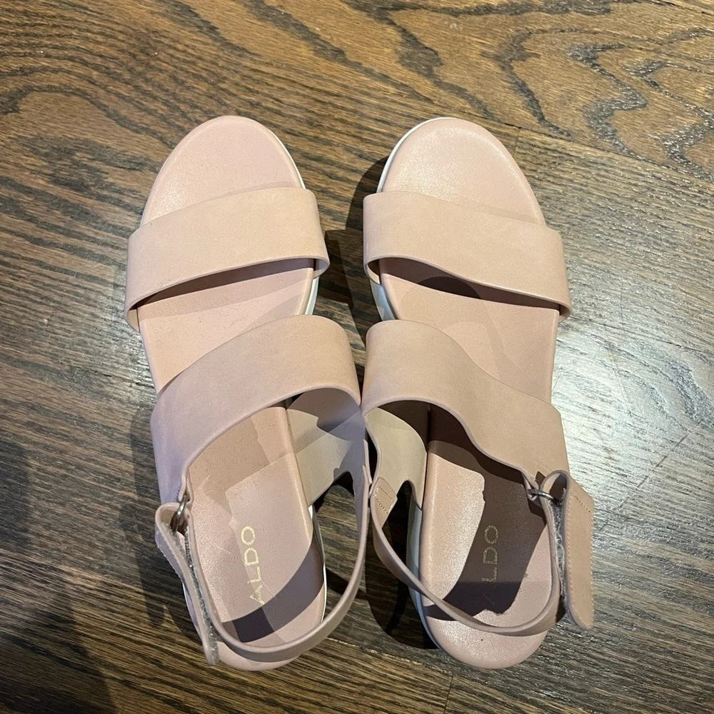 Nude Aldo Platform Sandals Women’s Shoes